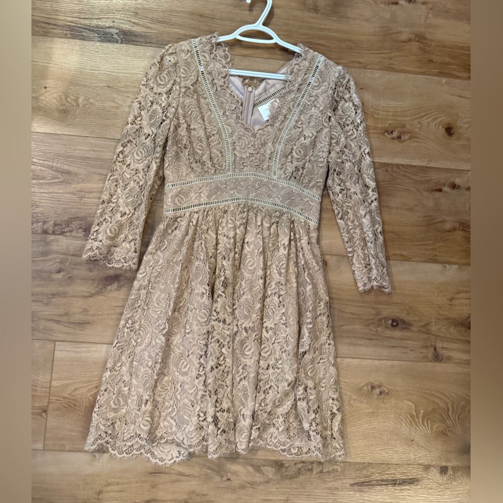 Kate Spade Lace Dress in Beige